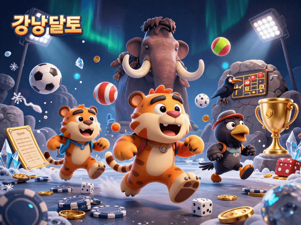 강남 달토에서 즐기는 독특한 카지노 체험을 자랑하는 3D 카툰 일러스트