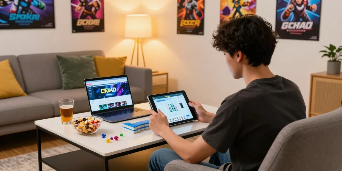 Player enjoying Mahjong on CIKA4D app in a vibrant living room setting.