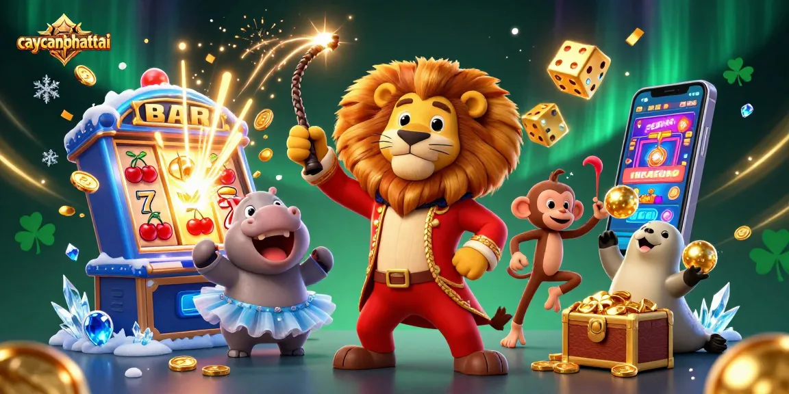 Experience the thrill of caycanhphattai with vibrant characters and exciting jackpots in a dynamic casino scene.