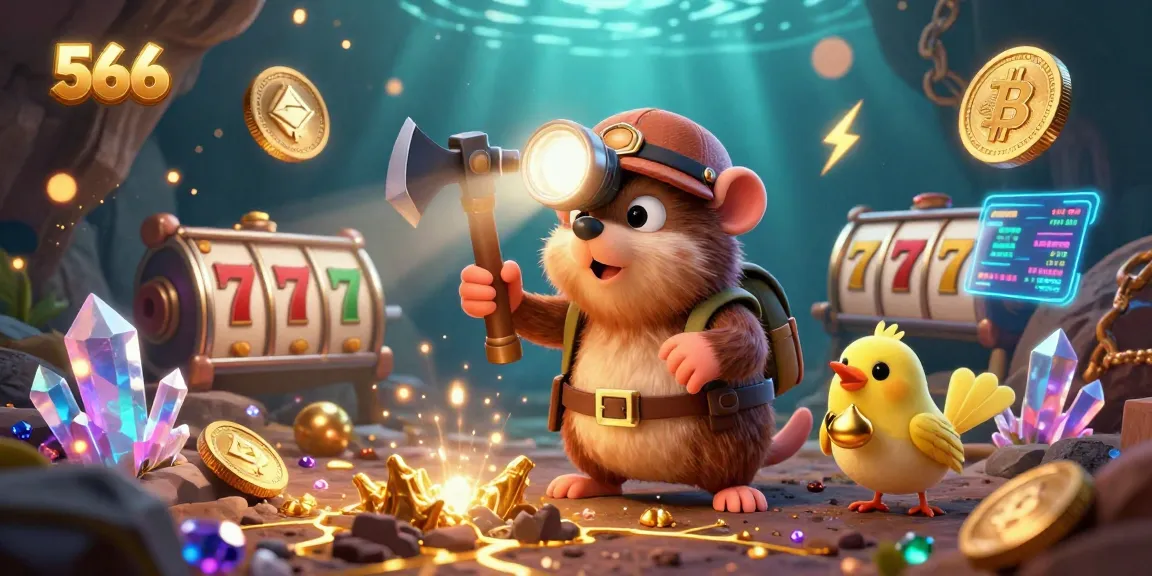 Experience thrilling gaming with 566 as the treasure hunter mole uncovers jackpots in a vibrant cave.