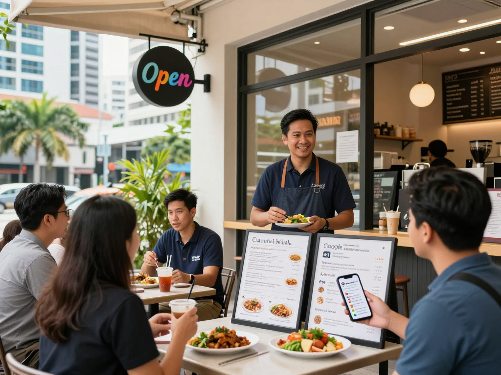 Increase your business success by buying Google reviews Singapore in a lively café atmosphere.