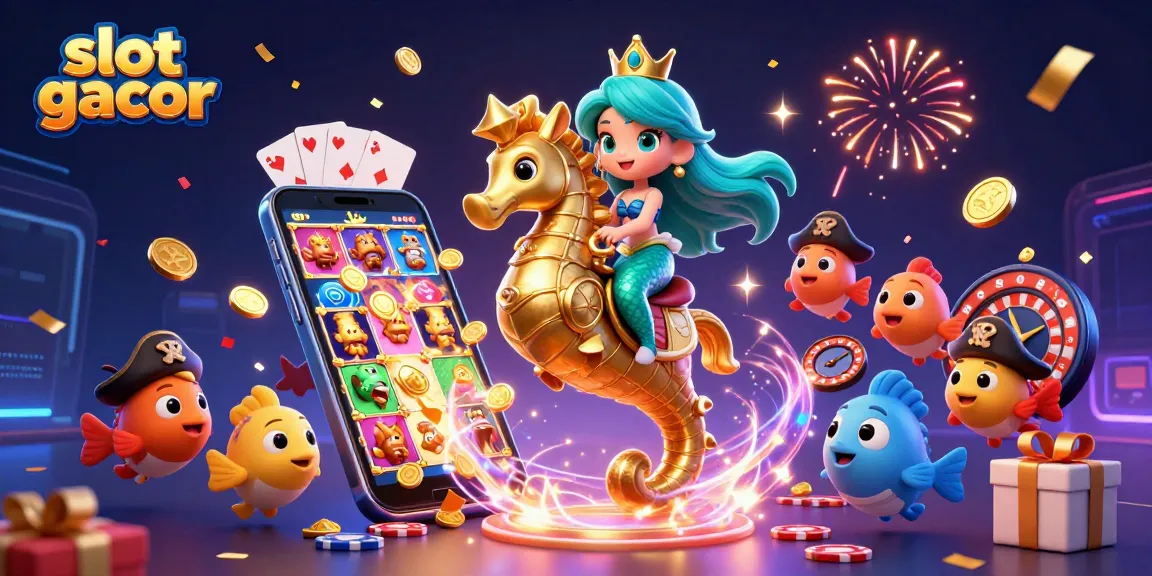 Experience thrilling slot gacor action with the vibrant underwater casino scene featuring mermaids and games.