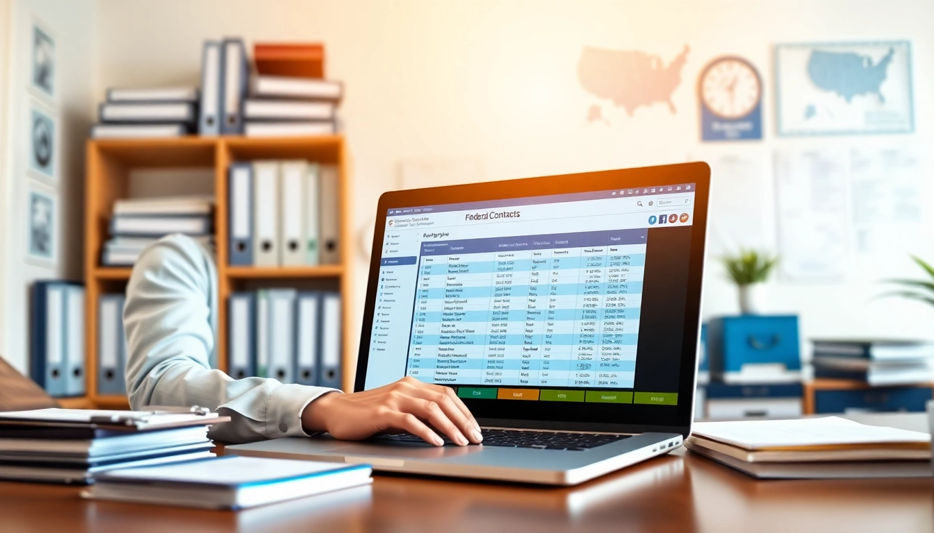 Consultant managing registration and certification in Federal databases for federal contracts, showcasing expertise.