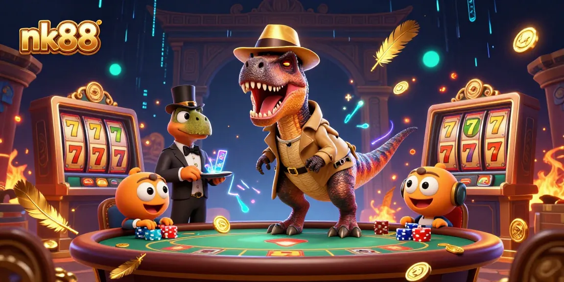 Experience nk88 excitement with a cunning velociraptor card counter at blackjack.