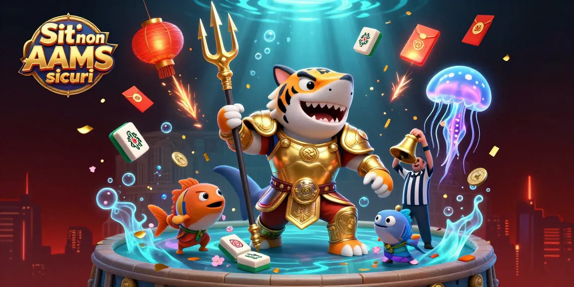Scopri i Siti non AAMS sicuri con questa illustrazione 3D che rappresenta emozionanti giochi e fortuna.
