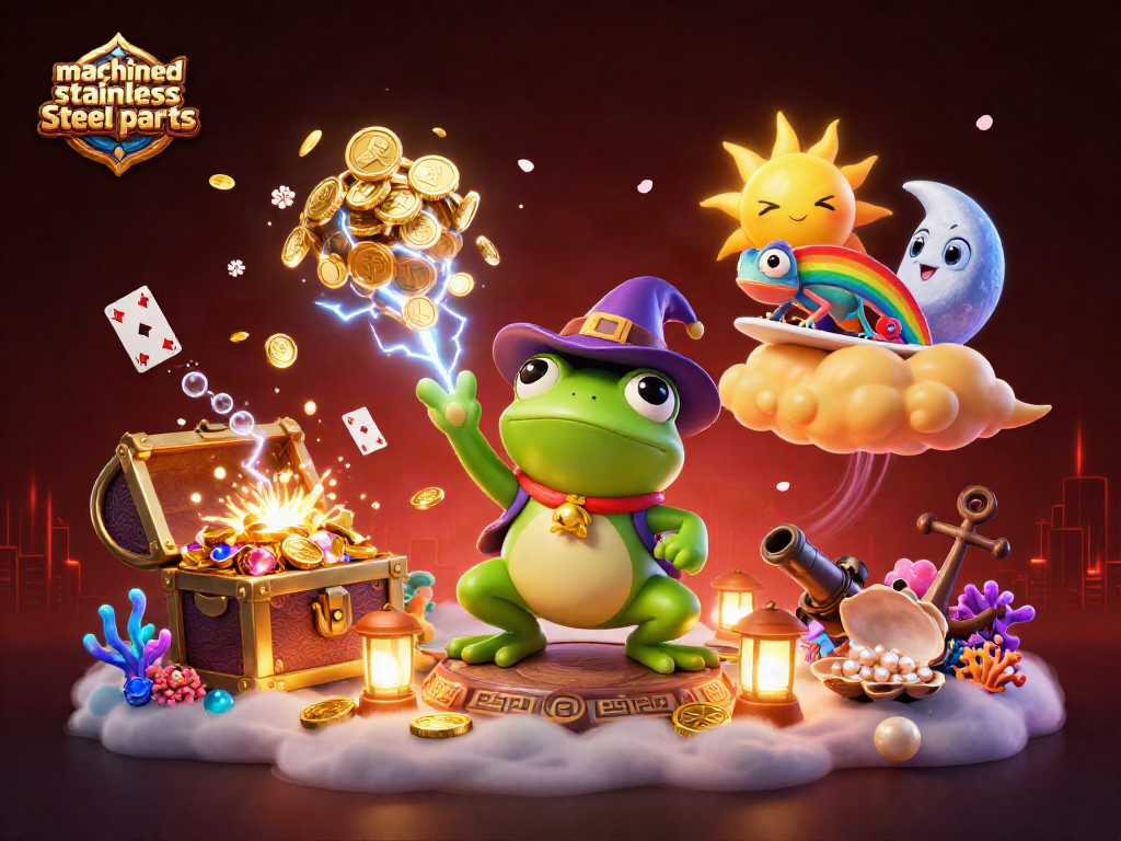 Engage with machined stainless steel parts while enjoying a thrilling casino adventure with vibrant treasures and playful characters.