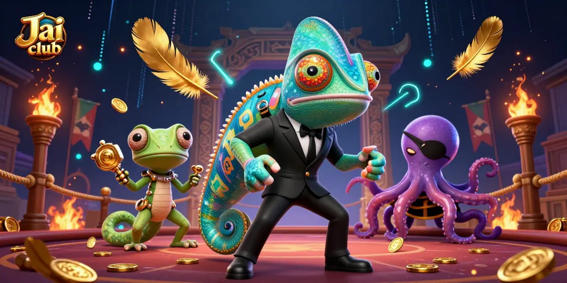 Jai club features thrilling 3D casino action with characters in dynamic gambling showdown.