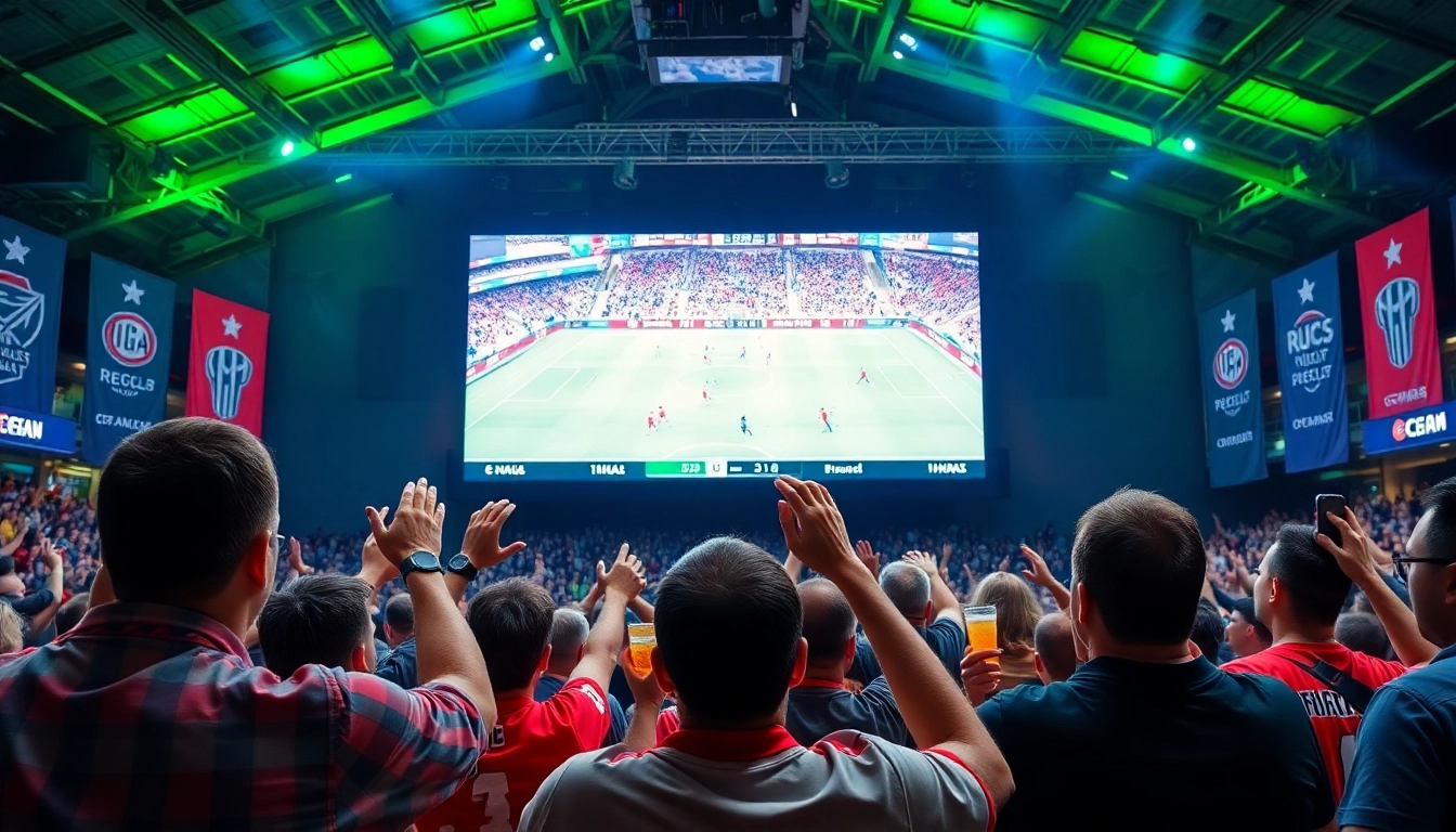 Streaming bolakami world cup dengan penonton antusias merayakan pertandingan sepak bola.