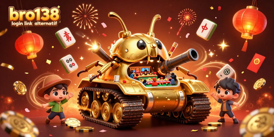 Engage in vibrant gaming action with the bro138 login link alternatif featuring a unique 3D casino scene.