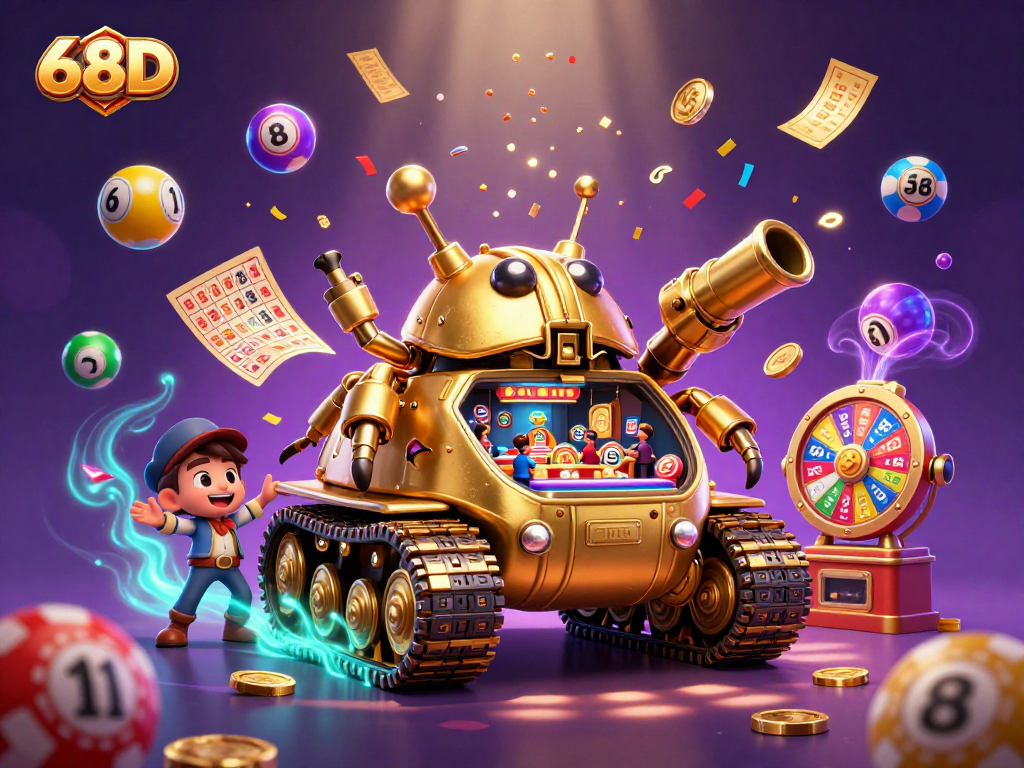Aposte no 68D com um tanque de besouro dourado que revela um cassino em miniatura repleto de emoção.