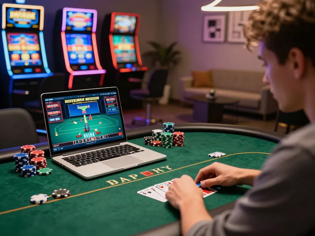Player strategizing in an online poker game, enjoying the benefits of 包网 for seamless gameplay.