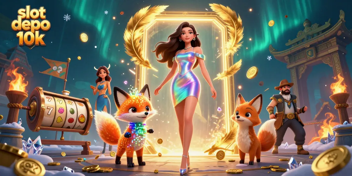 Spin the reels and win big with slot depo 10k, featuring vibrant symbols and engaging gaming action.