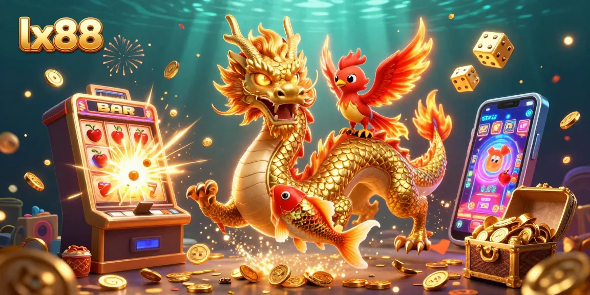 Experience thrilling games at lx88, featuring dynamic 3D characters and lively casino elements bursting with excitement.
