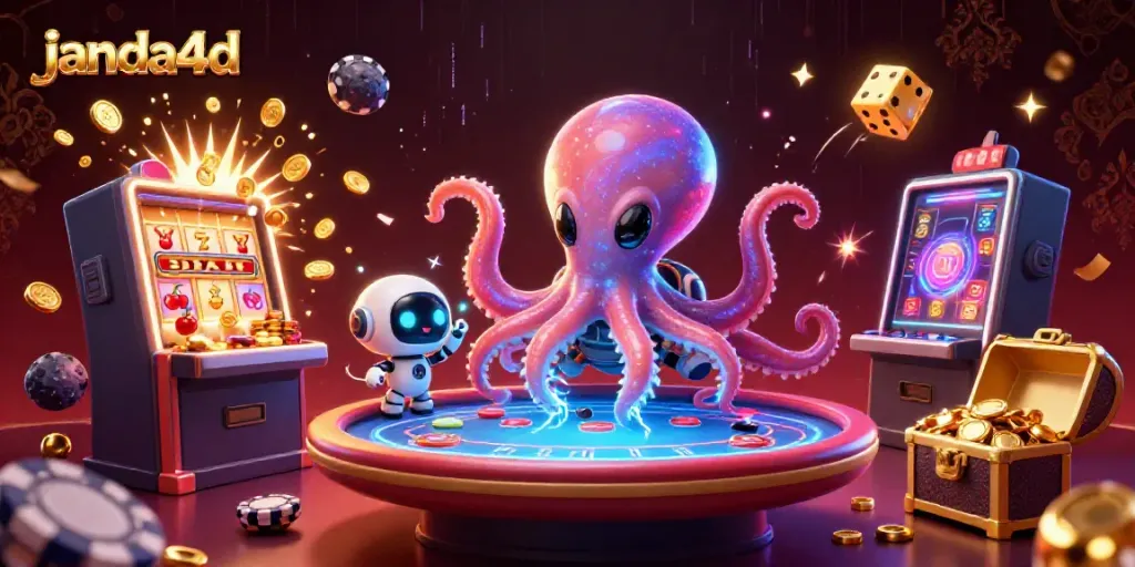 janda4d mengakses permainan kartu poker yang penuh warna dalam ilustrasi 3D yang menyenangkan.
