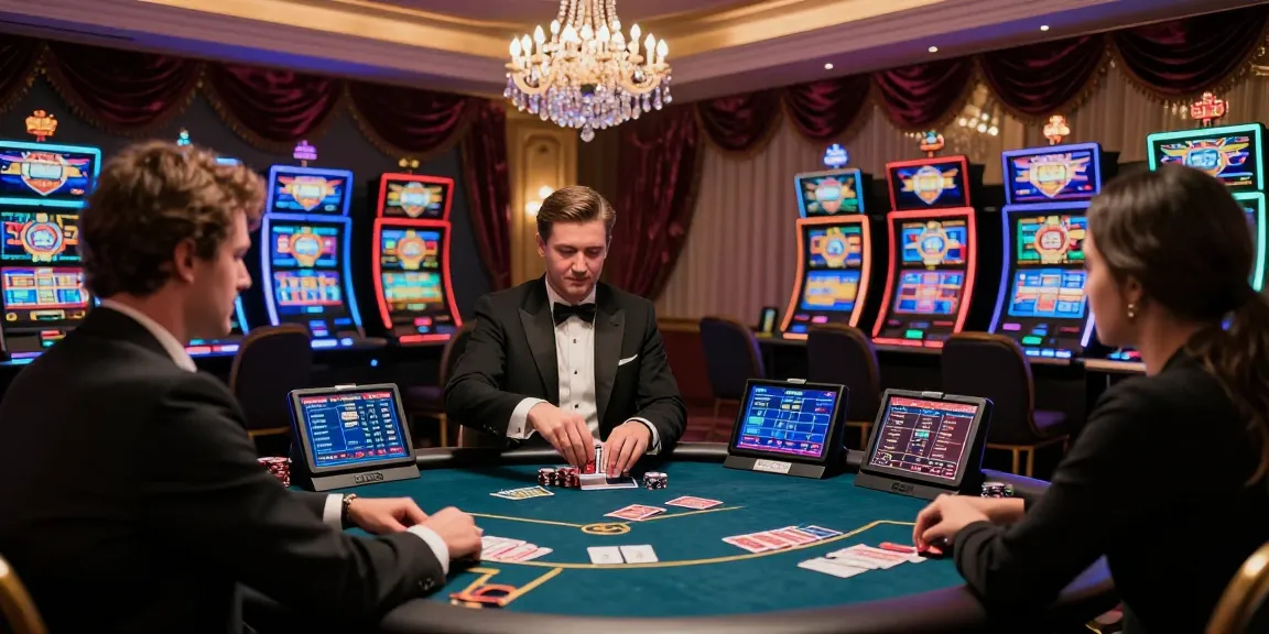 Permainan poker mewah di kasino online luxury12 dengan pemain berpenampilan elegan dan suasana glamour.
