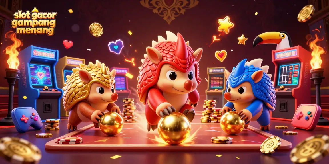 Experience the thrill of slot gacor gampang menang with vibrant pangolins competing among golden game elements!
