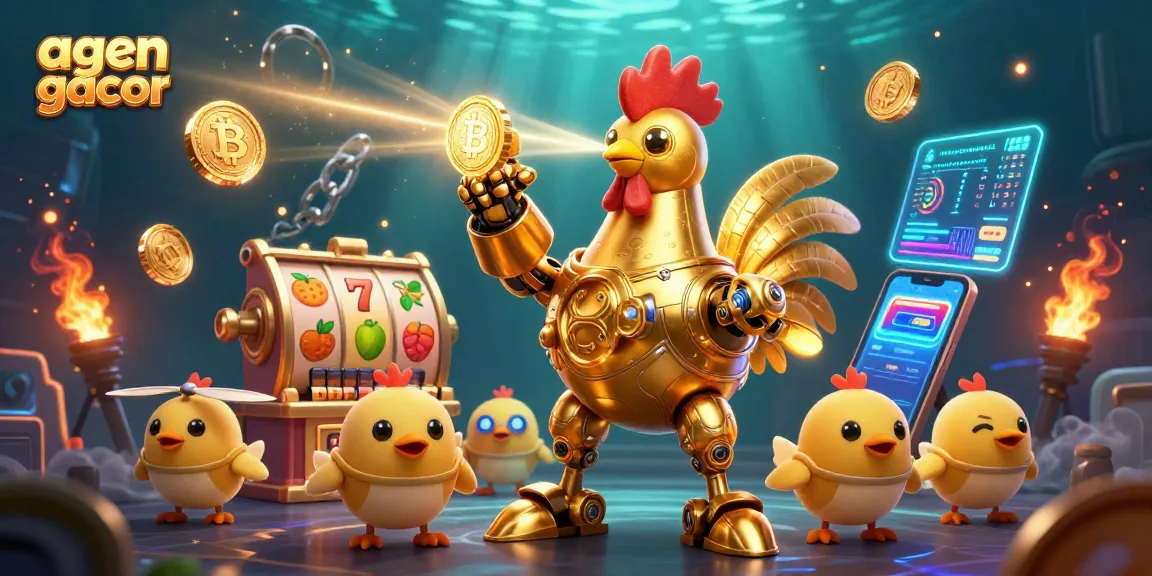 Experience thrilling action with agen gacor in this vibrant casino-themed illustration.