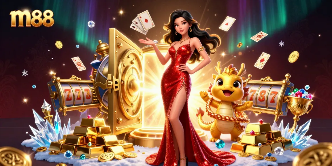 Win big at m88 with a golden jackpot scene featuring Asian elegance and thrilling gameplay.