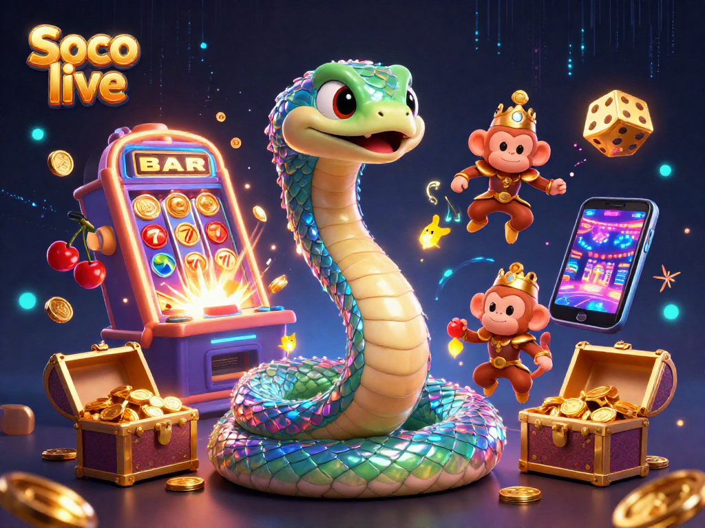 Soco live introduces a vibrant 3D casino scene with magical elements and jackpot excitement.