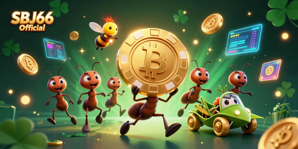 Engage in thrilling gaming with SBJ66 Official as ants execute a heist with crypto elements.
