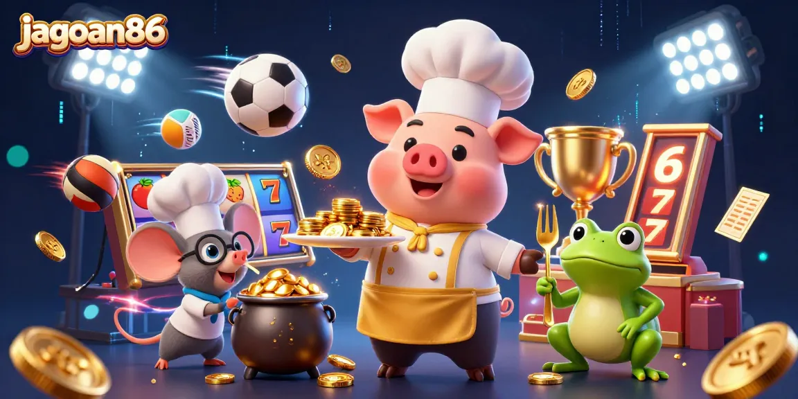 Experience the thrill of jagoan86 slots and games with vibrant 3D characters and dynamic elements.