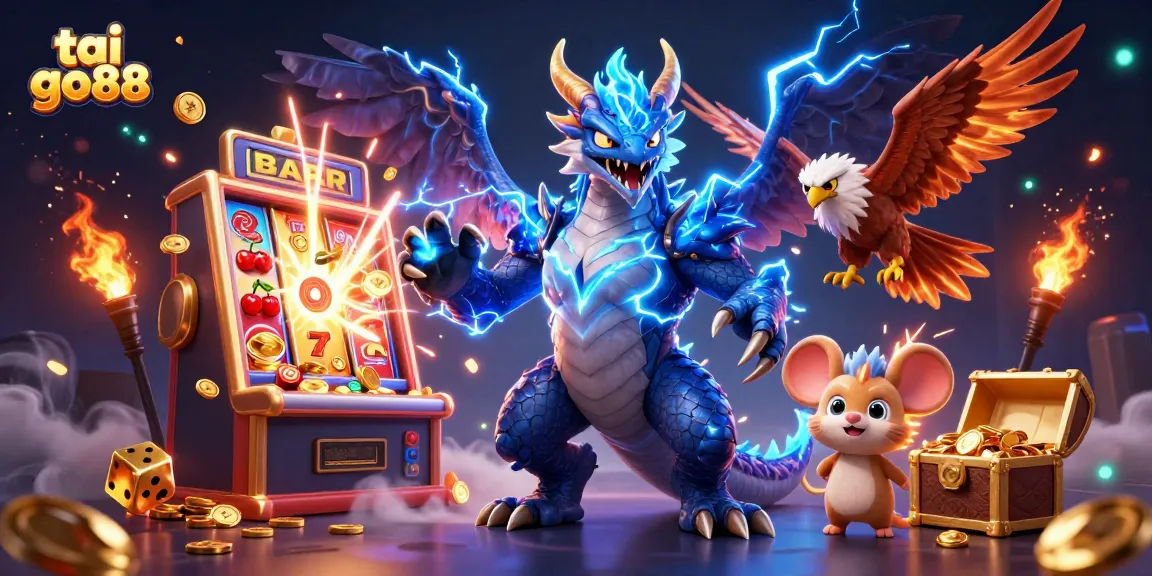 Experience thrilling wins with tai go88 in a vibrant 3D casino adventure featuring dragons and jackpots.