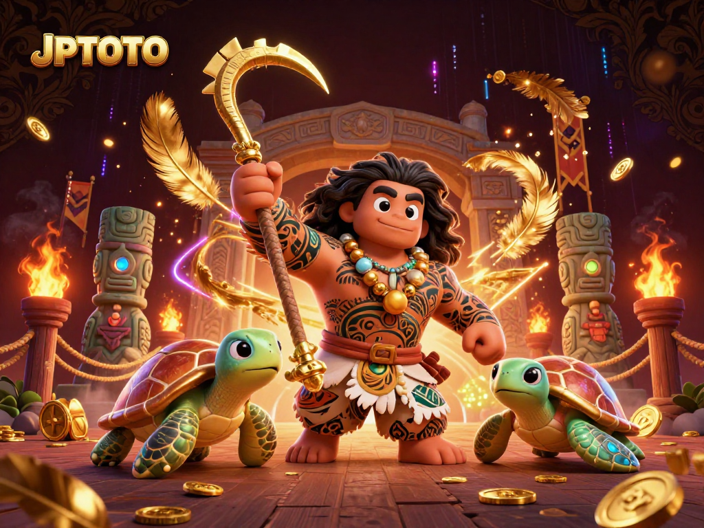 Experience the vibrant world of JPTOTO with dynamic gaming scenes and colorful characters.