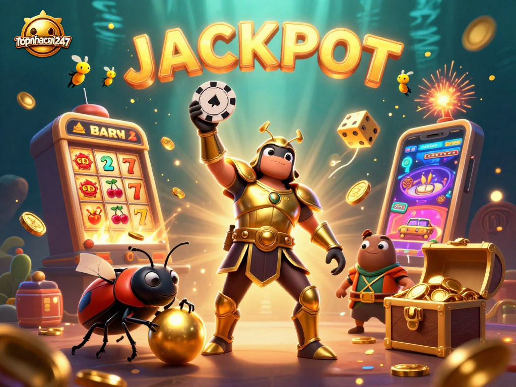 Experience the thrill with topnhacai247 as you embrace winning strategies in a vibrant, dynamic casino scene.