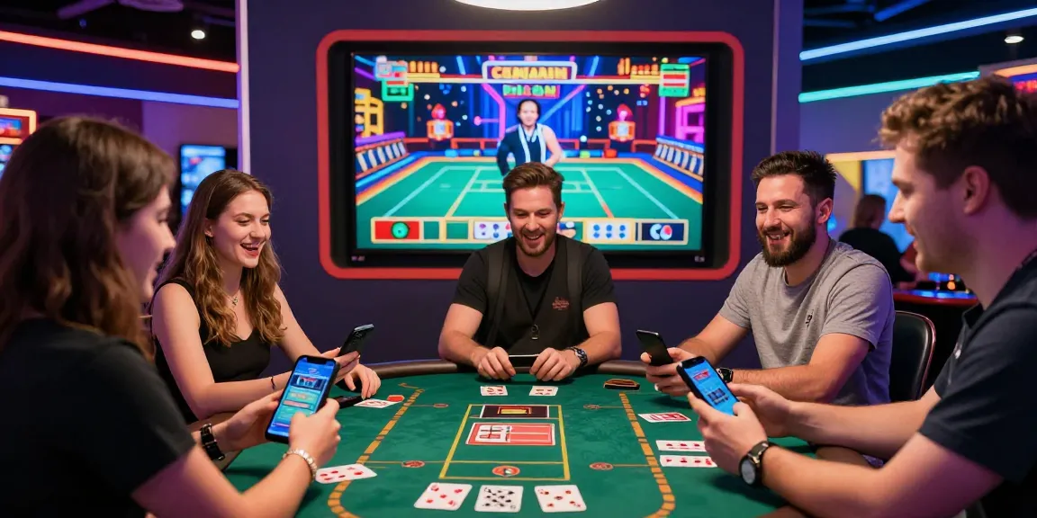 Engaged players enjoying a vibrant gaming experience at non UK casinos - https://ghsc.co.uk.