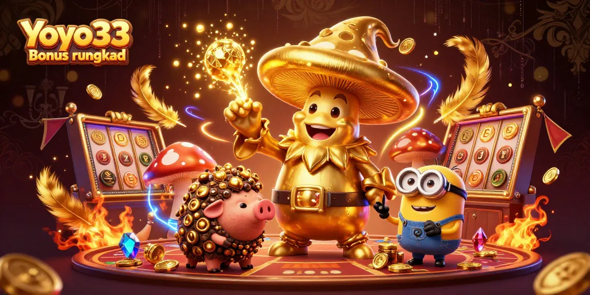 Experience the thrill of Yoyo33 Bonus rungkad with magical treasures and vibrant casino elements.