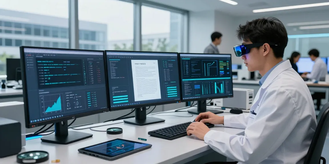 Detect fake PDFs using advanced AI technology in a high-tech lab