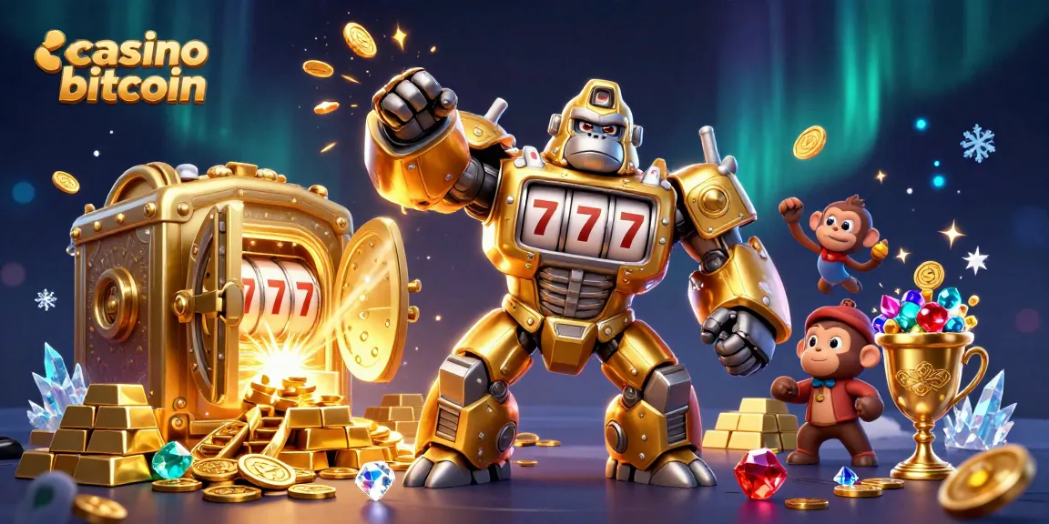 Giocare nei casino bitcoin con un meccanismo a forma di gorilla che esplode di monete e gioielli.