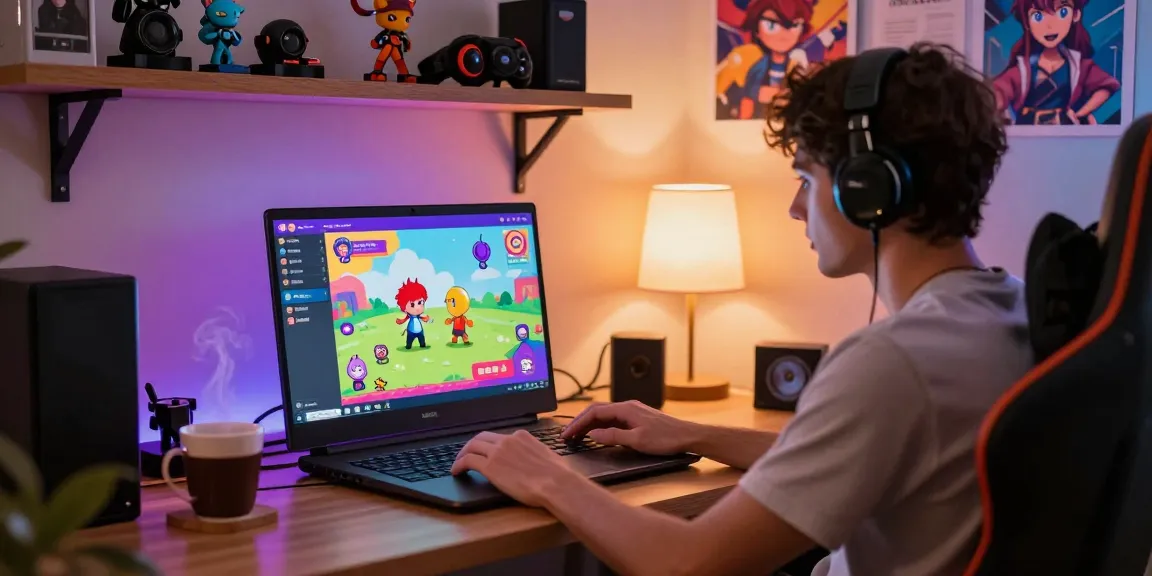 Engaging NSFW chat experience with animated characters, cozy home setup.
