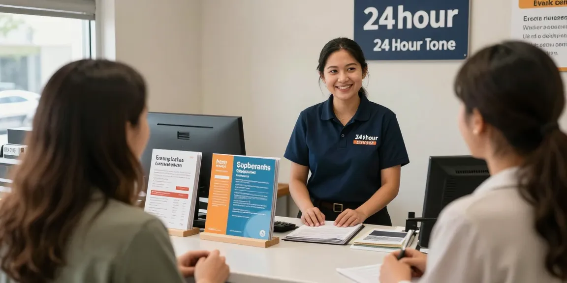 Friendly staff assisting clients at a trusted 오피사이트 for quality local services.