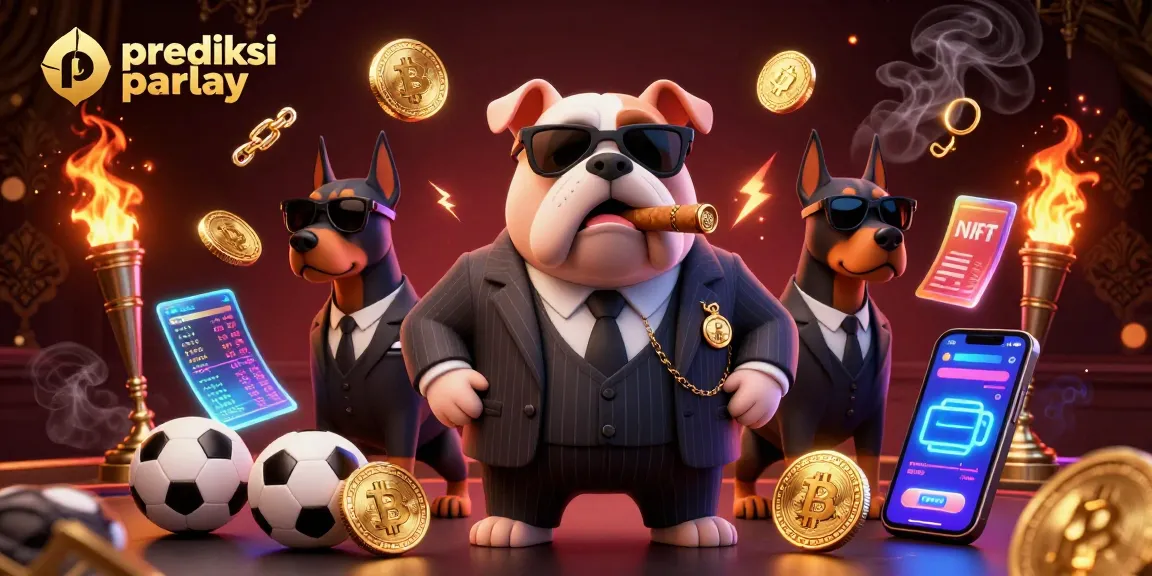 Bet on predictions with 'prediksi parlay' showcased in a vibrant sports betting illustration.