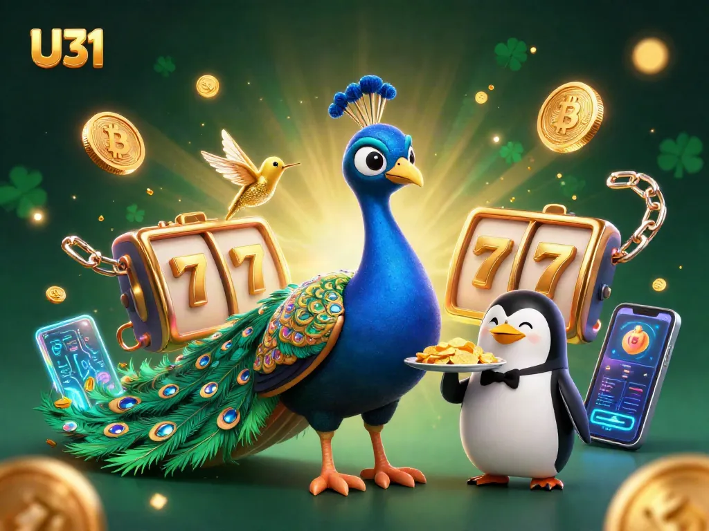 Experience U31's vibrant online casino with luxurious characters and dynamic slot elements.
