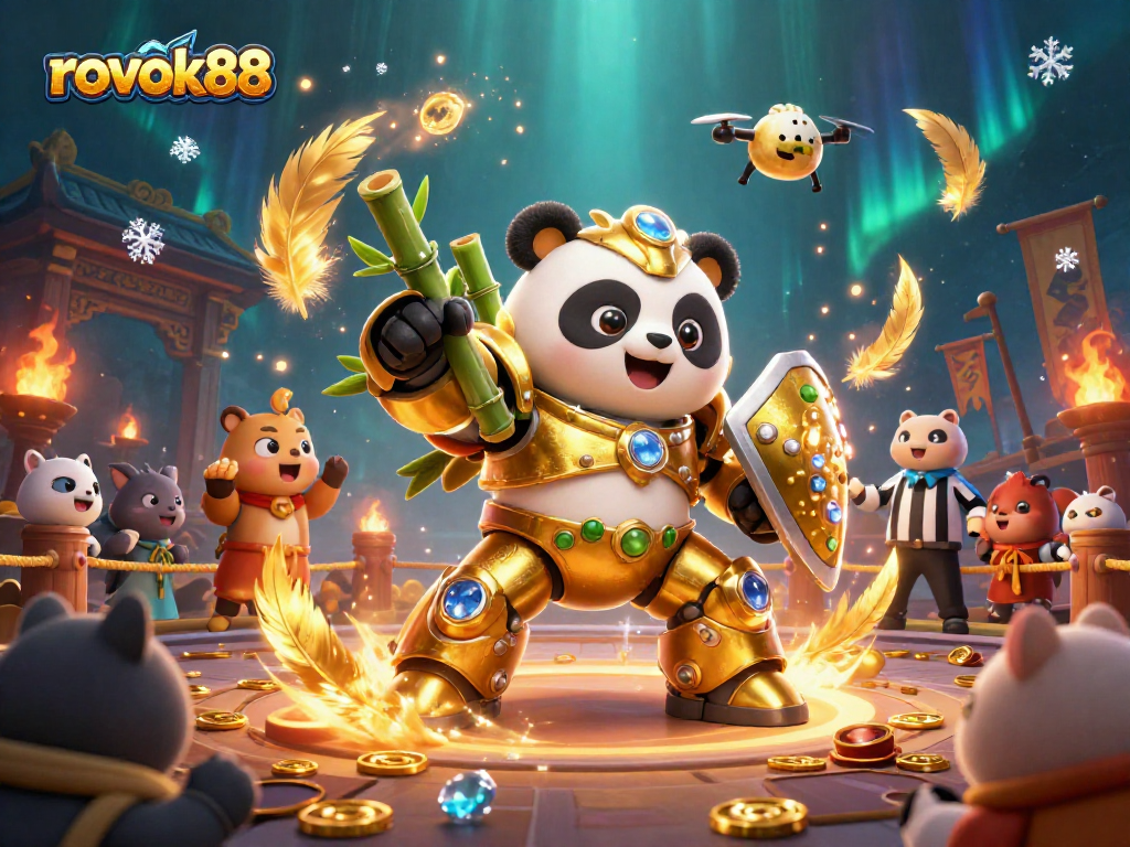 rokok88 promotes dynamic gaming with engaging visuals in an animated casino scene.