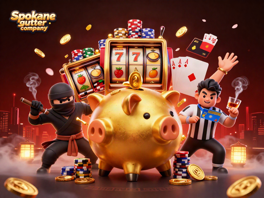 Experience thrilling wins with Spokane gutter company in this dynamic gambling showdown scene.
