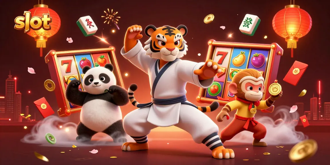 Spin the slot reels in a vibrant 3D illustration filled with lucky symbols and gold accents.