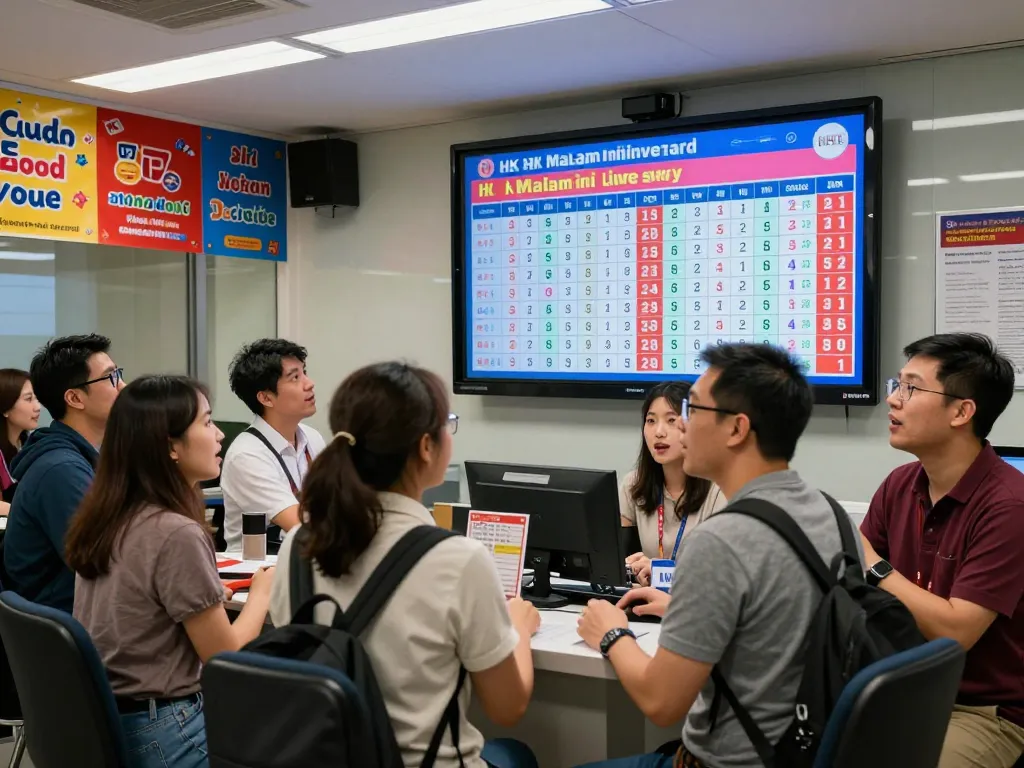 Exciting HK Malam Ini lottery draw scene with players reacting to results