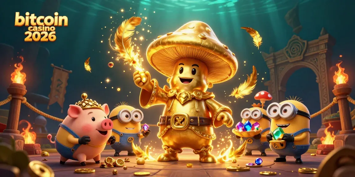 Vinci nel bitcoin casino 2026 esplorando un magico regno dorato con creature fantastiche.